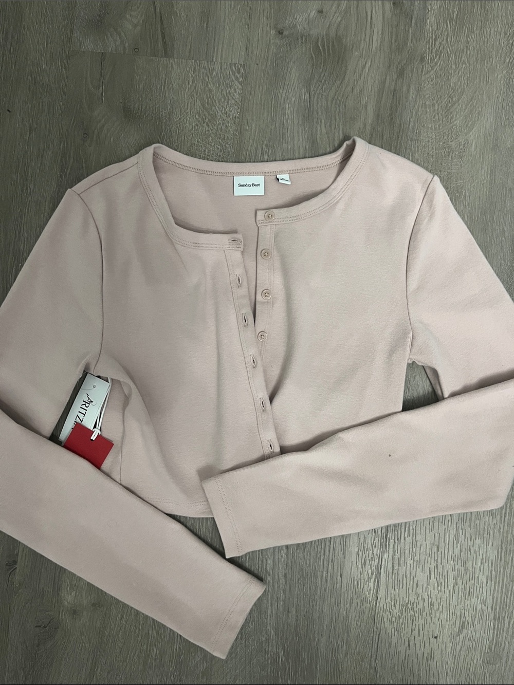 Sunday Best Light Blush Cropped Cardigan